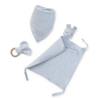 SET DE BAMBÚ DOU DOU BANDANA Y MORDEDOR MUSELINA OSO, CAJITA IDEAL REGALO,MARCA INTERBABY - details 3