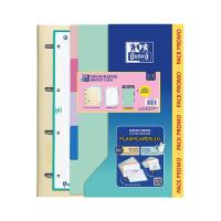 Pack ahorro Carpebloc Europeanbinder  Live&GO Oxford con tapas Polyfoam - incluye 2 recambios Oxford cuadrícula 5x5 en 5 colores + Separadores - Carpeta Lomo 35 mm con Gomas y Apertura 360º - Colores Pastel y Vivos - Flashcards - details 3