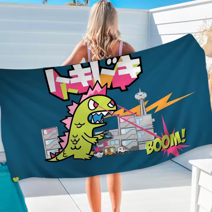 Toalla De Playa Tokidoki De Japón Para Niñas Toalla De Baño Microfibra Secado Rápido Sand-Free Para Yoga Spa Gimnasio Piscina Colorida Y Cómoda - 1