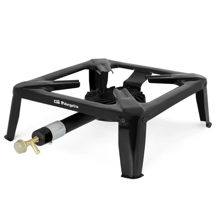Orbegozo hornillo de gas FO 6000, cuerpo en hierro fundido, superficie esmaltada resistente a las altas temperaturas, uso exterior - 1