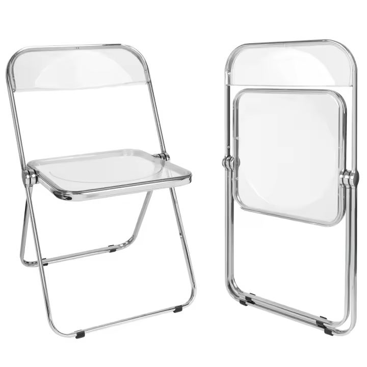Silla plegable de acrílico para camping con respaldo para jardín, terraza y balcón - 1