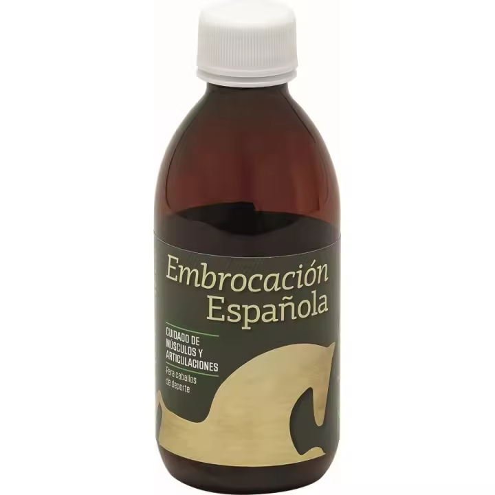 EMBROCACIÓN ESPAÑOLA cuidado musculos y articulaciones caballos de Laboratorios Pino. Bote de 250ml. - 1
