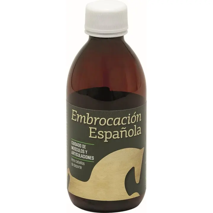 EMBROCACIÓN ESPAÑOLA cuidado musculos y articulaciones caballos de Laboratorios Pino. Bote de 250ml. - 1