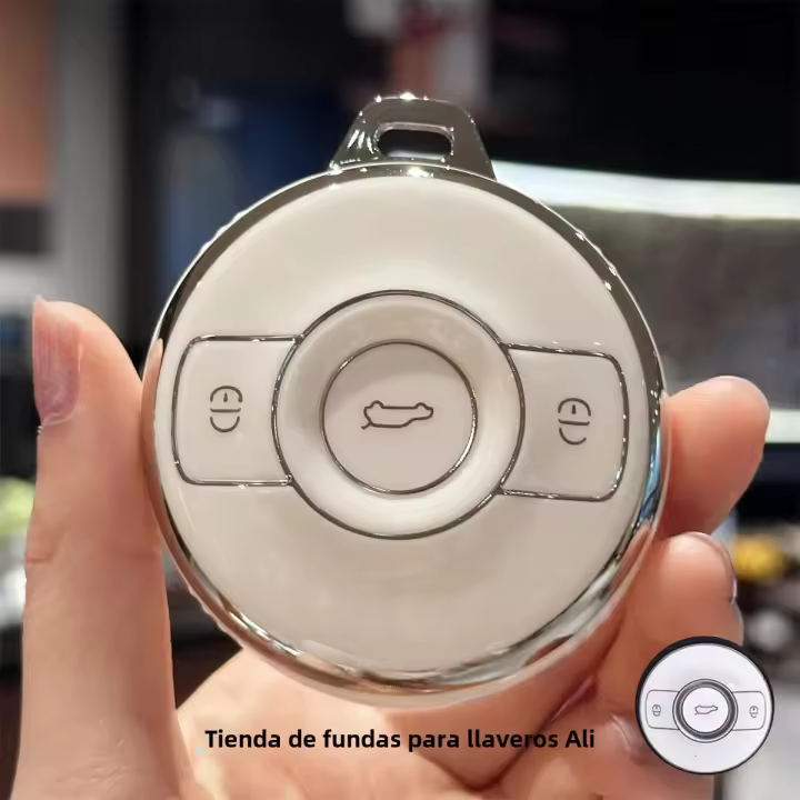 Funda Para Llave De Coche Keychain Compatible Con Mercedes Benz SMART Fortwo 1 BRABUS 3 Botones Carcasa De TPU - 1