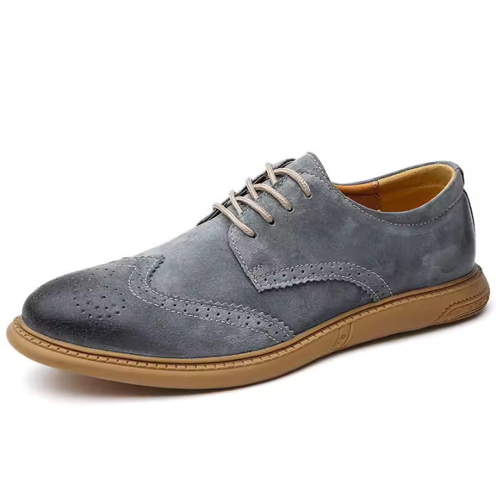 Zapatos De Cuero Genuino Para Hombre Zapatos De Negocios Retro Zapatos Formales Talla Grande De Alta Calidad Zapatos Casuales Con Diseño De Brogues - 1