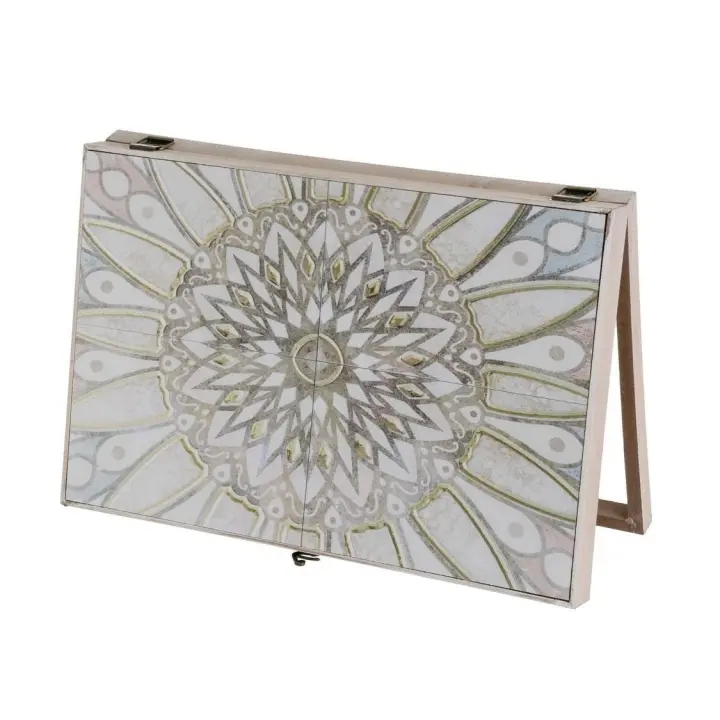 Dcasa Tapa contador de luz o cubrecontador electricos de madera mandala de 46x6x32 cm - 1