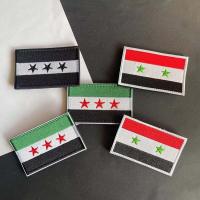 Emblema De Bandera Siria 8x5CM En Tela Bordado Aplicación Parche Táctico Para Ropa Abrazaderas De Malla Armband Hat Stickie - details 4