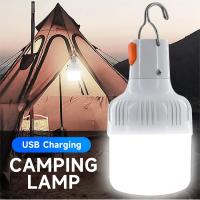 Lámpara De Camping LED Recargable Alta Potencia 200W 80W 60W Con Gancho Portátil Para Emergencias Exteriores BBQ Iluminación De Tenda Bombilla De Lámpara - details 5