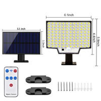 Lámpara Solar Exterior Con Sensor De Movimiento 348LED Luz De Seguridad Impermeable Para Jardín Y Garage Potente Spot Solar Incluido - details 2