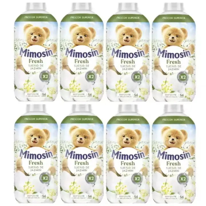 PACK de 8 - Mimosín suavizante concentrado extra fragancia Azul Vital fresh 8 botellas de 56 dosis- Mimosín suavizante concentrado hipoalergénico Suave y Delicado Caricias- Concentrado Sueño de Jazmin - 1