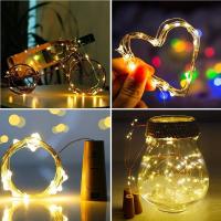 Luz Solar Para Botella De Vino Con Tapa Y Luces De Hilo LED Guirnalda De Luces Faeiras Para Fiesta De Navidad Boda Bar Decoración Lámpara De Hilo Cobre - details 4