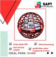 Bola Voladora LED Infantil con Efecto Boomerang; Juguete Volador Recargable USB con Chip AI - details 0