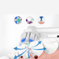 Juego De 4 Cabezas De Broca Para Broca Eléctrica Oral B Cabezas De Broca De Limpieza Hygiene Reemplazo Para Adultos Material Plástico - details 1