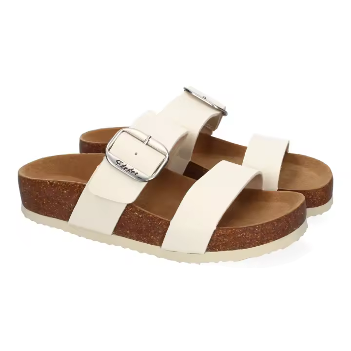 PuntoSalao Sandalias planas material bio comoda mujer color beige M-282 - 1