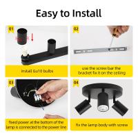 Lámpara Colgante LED Rotativa Multihead GU10 Para Techo Luz De Punto Para Sala De Estar Cocina Dormitorio Moderna Y Eficiente - details 34