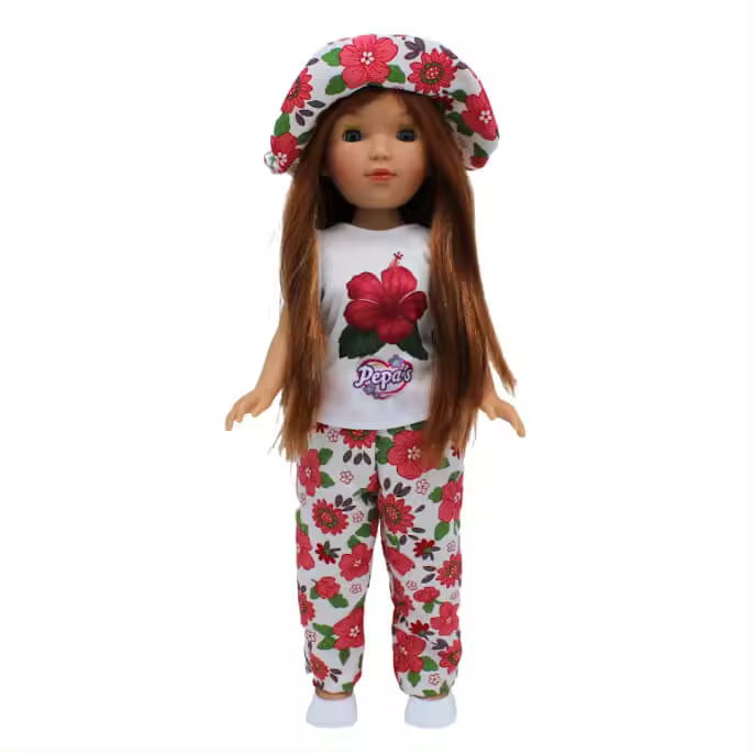 Muñeca Pepa's original Folk Artesanía colección 41 cm. Vidal Rojas Dolls camiseta personalizable. Fabricada en España. - 1