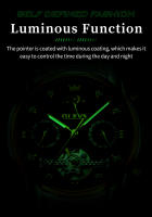 Reloj Mecánico Automático Para Hombre OLEVS 6678 Lujo Original Con Calendario Fase De La Luna Y Flywheel Skeleton Resistente Al Shock Agua Acero Inoxidable - details 7