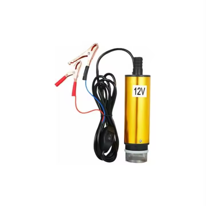 CA Bomba sumergible para bombeo de agua y diésel, 51 mm, bomba de transferencia de combustible, repostaje con filtro de malla - 12 V CC - 1