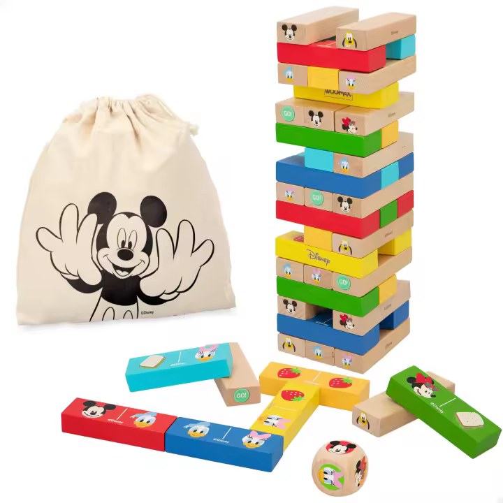 WOOMAX Disney Juego de bloques apilables de madera - 1