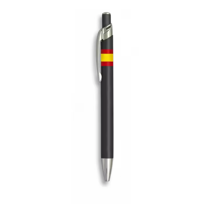 Bolígrafo de Aluminio Negro - Bandera de España - 1