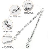 Correa Para Dos Perros De Acero Inoxidable Resistente Con Cadena De Seguridad Doble Para Caminar a Dos Perros Tamaño S/M/L/XL - details 6