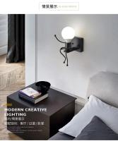 Lámpara De Pared Creativa Y Moderna Con Muñecos Nórdica De Metal Para Iluminación De Dormitorio Y Sala De Niños Y Bebés - details 22