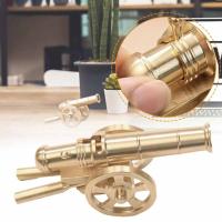 Mini Cannon De Metal Militar Ornamento Modelo Pequeño Arsenal Civil Guerra De Napoleón Armas Miniatura Arte En Casa Y Oficina - details 1