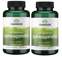 Swanson, *PACK DUO* Ashwagandha, 450 mg, 100 cápsulas Combate los efectos negativos del estrés en el cuerpo. Fortalece el sistema inmunológico y apoya las funciones corporales. - details 0