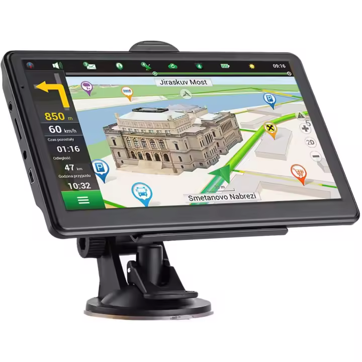 Navegador GPS para coche, dispositivo con pantalla táctil HD de 5/7 pulgadas, modo 3D para camión, 8G + 256M, mapa de Europa, 2023 - 1