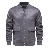 Chaqueta con cuello levantado para hombre, uniforme de béisbol informal, talla europea, ante nuevo, otoño e invierno, 2024 - details 4