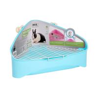 COTTECOTA- Bandeja Arena para Conejos 38.7x25x21cm ,Arenero de plástico de Conejo para Mascotas ,Jaula de conejo Entrenador de Orinal fácil de Limpiar esquineras Conejos Esquina Inodoro para Mascotas, Entrenador para Orinal Jaula Desmontable para Conejo - details 1
