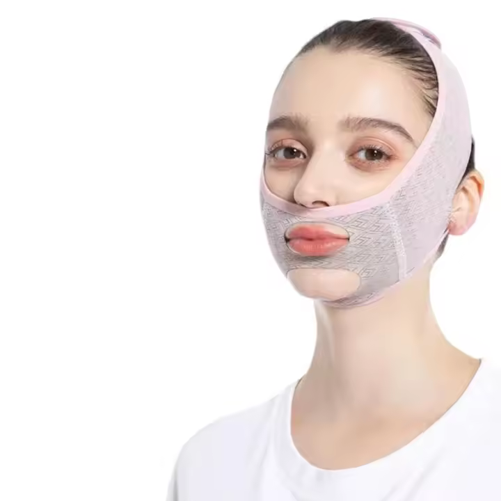 Máscara Para Levantar El Rostro Y Modelar La V Line Nueva Diseño Con Correa Para Esculpir El Rostro Y Adelgazar Facialmente Mascarilla De Noche Para Lifting Delrostro - 1