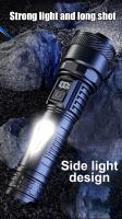 Linterna LED Recargable Portátil De 1500W Con Batería Integrada Impermeable Luz De Torcha Exterior De Alta Potencia En Blanco - details 5