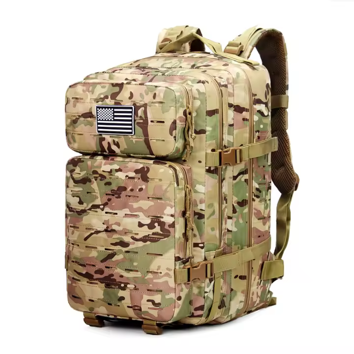 Mochila de camuflaje militar para exteriores, mochila táctica multifuncional de gran capacidad para hombres, para montañismo, viajes y acampada. - 1
