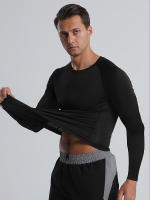 Camisetas De Compresión Para Hombres Para Actividad Física Y Ejercicio Con Manga Larga Capas Básicas Cómodas Y Activas - details 5