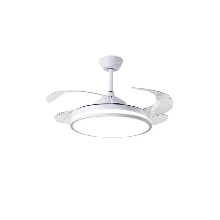Ventilador de techo with Blue Bell, Luz LED, Mando Distancia, motor DC, 6 velocidades, Silencioso, Aspas retráctiles, función Verano/Invierno, temporizador, sin base - 1
