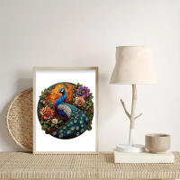 Rompecabezas De Madera En Forma De Peacock Juego De Quebra-cabezas Irregulares Para Regalo Personalizado Desafío Para Adultos - details 2