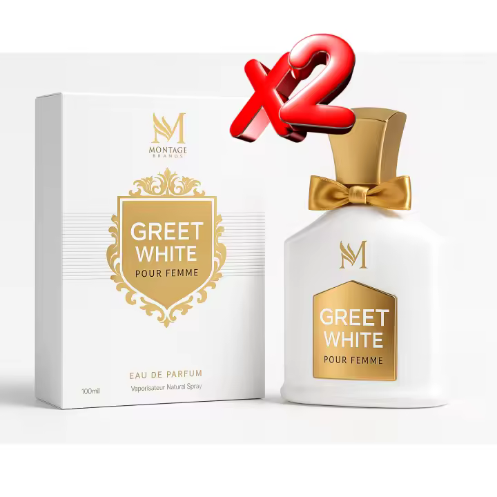 2 UNIDADES Greet White Eau de Parfum pour femme 100ml Montage Brands Fragancia inspirada en otros perfumes Perfume Mujer - 1