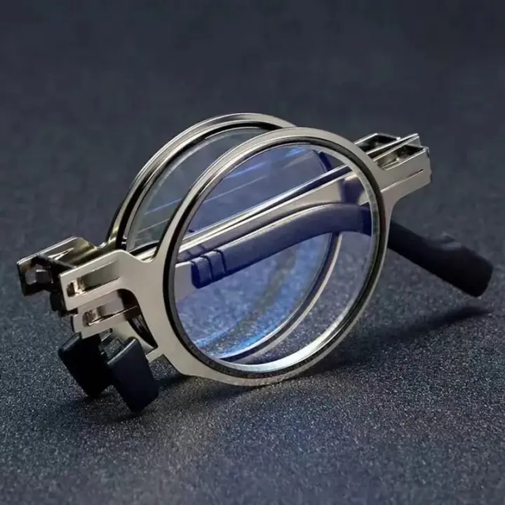 Gafas De Lectura Portátil HD Plegables Para Hombres Y Mujeres Estilo Retro Imitación Ultra-ligero Ovaladas Para Edad Media Y Ancianos - 1
