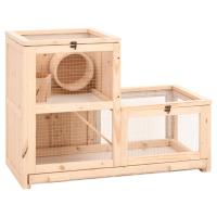vidaXL Jaula para hámster madera maciza abeto 81x40x60 cm - details 0