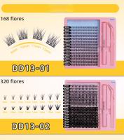 Kit de pestañas postizas de racimos: Juego de extensiones de pestañas de volumen ultra denso con aplicación de calor segmentada. - details 3