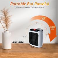 Calefactor Eléctrico 800W de pared  Calentador inteligente portátil de 400W/800W, con termostato y temporizador ajustables, protección contra sobrecalentamiento, visualización LED  Marca - details 1
