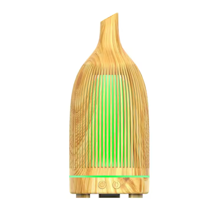 Nuevo humidificador de grano de madera de 200 ml, máquina de aromaterapia, humidificador ultrasónico para dormitorio y oficina, máquina de aceites esenciales - 1