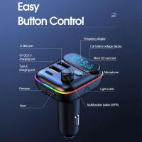Transmisor FM Bluetooth Para Coche 5.0 Con Cargador USB PD Accesorios Electrónicos Carro GRWIBEOU MP3 Player - details 16