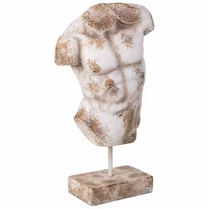 Figura busto color piedra, 40x17x68h cm - 1