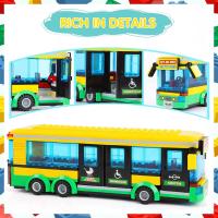 Juguetes De Construcción Compatible MOC Sets Serie Ciudad Estación De Autobuses Y Taxistas Para Niños Regalo De Transporte Público Bloques De Coche - details 3
