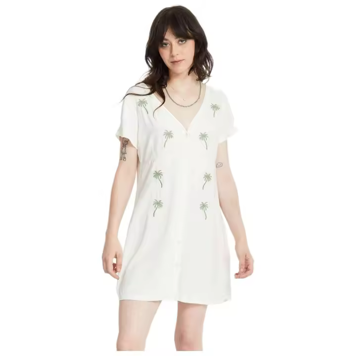 Vestido VOLCOM Crunk Punk para mujer en color beige - 1