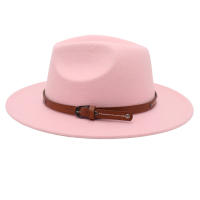 Nueva Moda Sombrero Fedora De Lana Para Hombre Otoño Invierno Amplio Algodón Imitación Paja Mujer Iglesia British Hat - details 5