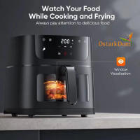 OstarkDom Freidora sin Aceite 6L, Freidora de aire caliente 6L, Regulable hasta 200 ° C, Temporizador 60 minutos, Apagado automático, 1500W - details 4