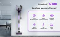 POWEART N700 Aspirador de escoba sin cable potente 33000Pa aspirador inalámbrico, cepillo de luz LED, pantalla táctil LCD, 1,3 L 8 en 1 con 2, para hogar, suelos, alfombras, pelo de mascotas, sofá, coches - details 1
